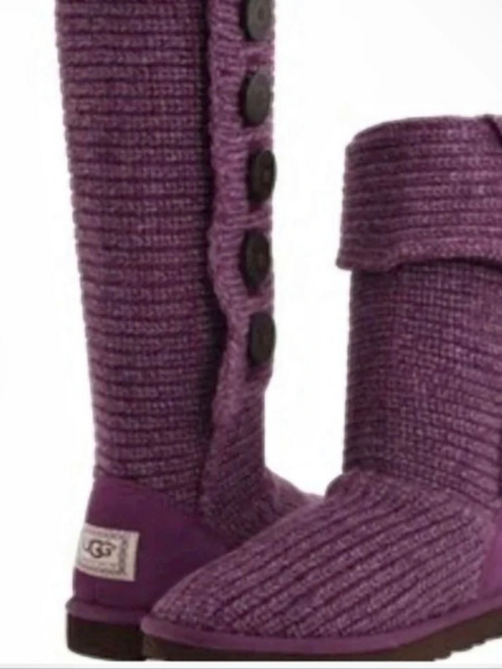 UGG Classic Cardy Boot Tall Button Boots in Purple